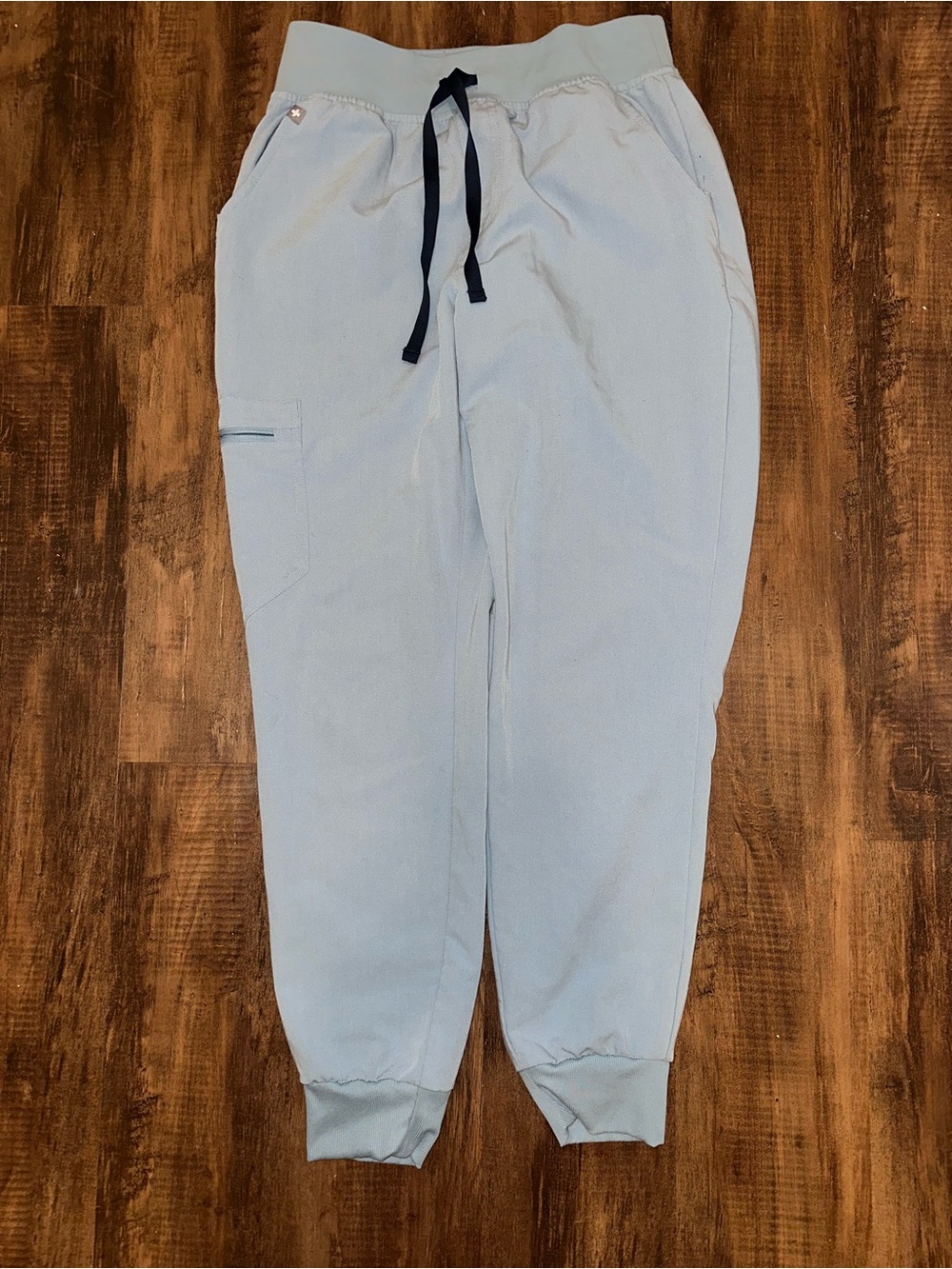 Figs Light Blue Jogger scrubs Drawstring Waist